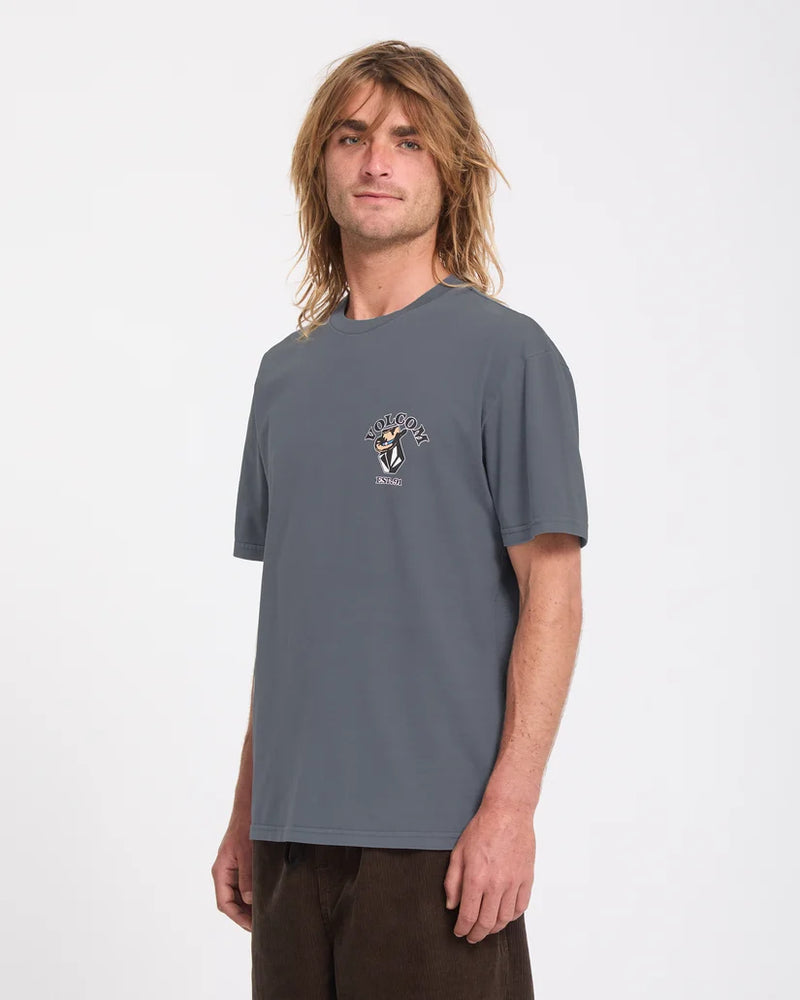 Load image into Gallery viewer, Volcom Men's Bad Luck T-Shirt Storm Blue A5232603-SRB
