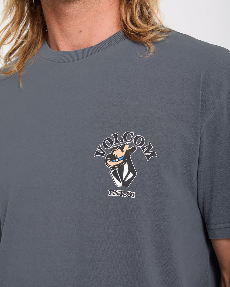 Load image into Gallery viewer, Volcom Men's Bad Luck T-Shirt Storm Blue A5232603-SRB
