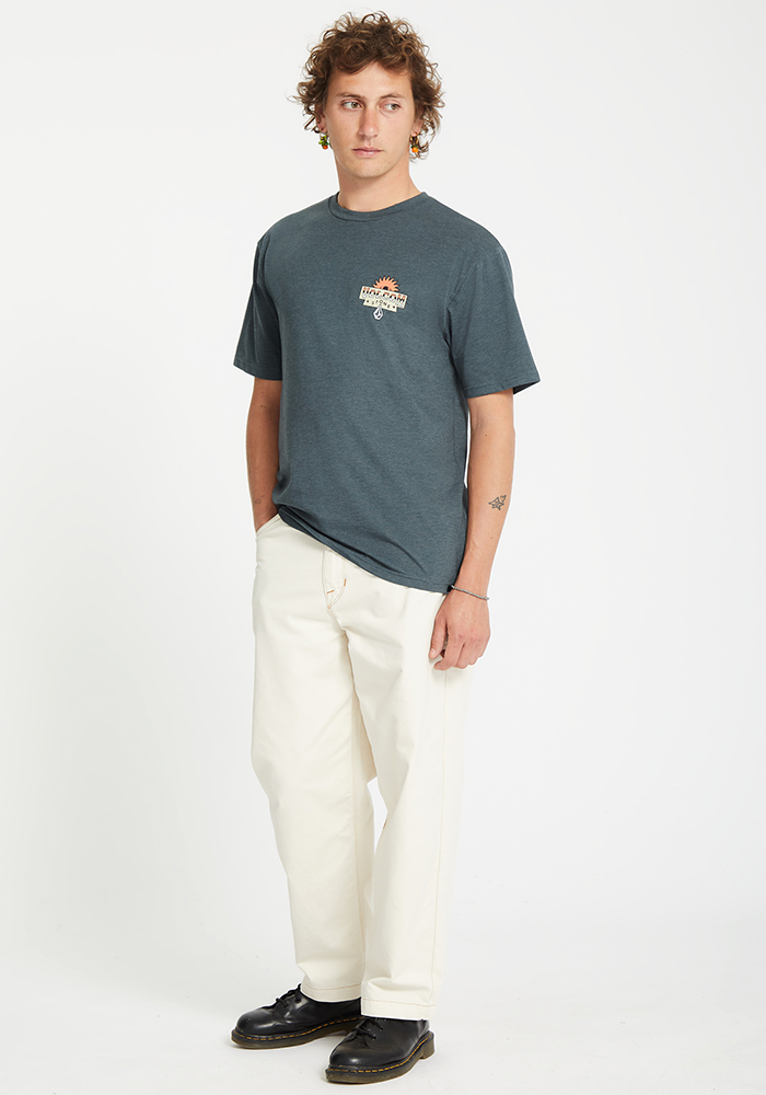 Load image into Gallery viewer, Volcom Men&#39;s Sure Thing T-Shirt Dark Slate A5712550_DST
