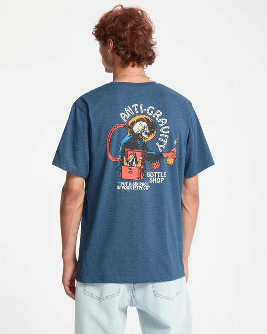 Volcom Men's Anti Gravity T-Shirt Cosmic Blue A5732551-COS