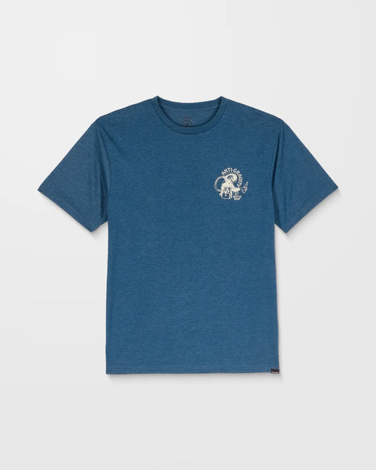 Volcom Men's Anti Gravity T-Shirt Cosmic Blue A5732551-COS