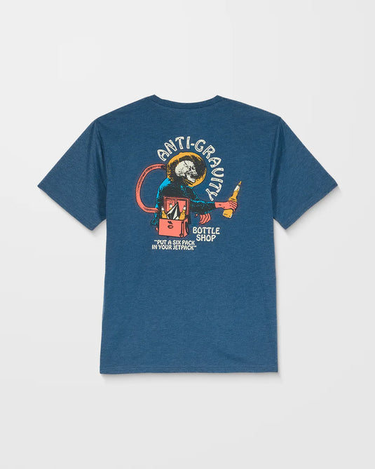 Volcom Men's Anti Gravity T-Shirt Cosmic Blue A5732551-COS