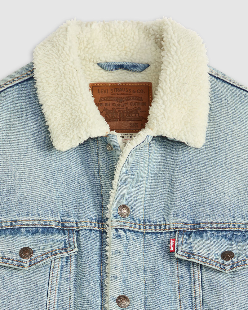 Load image into Gallery viewer, Levi&#39;s Men&#39;s Original Trucker Jacket Blue Sherpa A57840026
