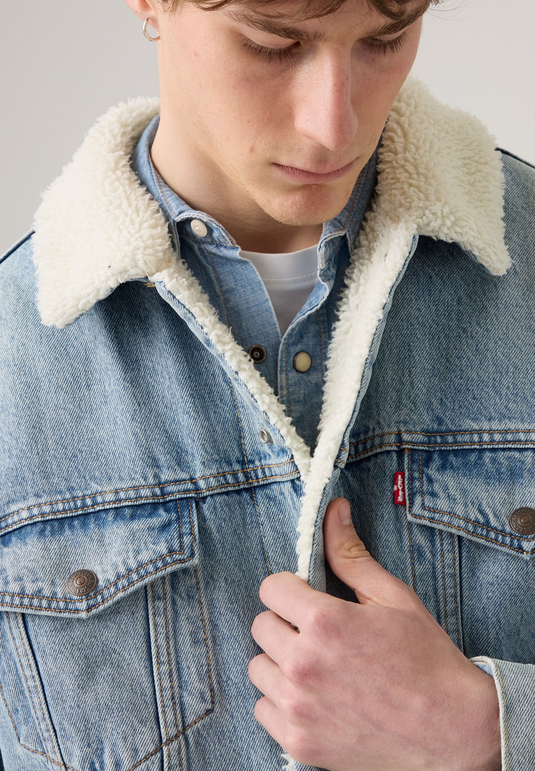 Levi's Men's Original Trucker Jacket Blue Sherpa A57840026