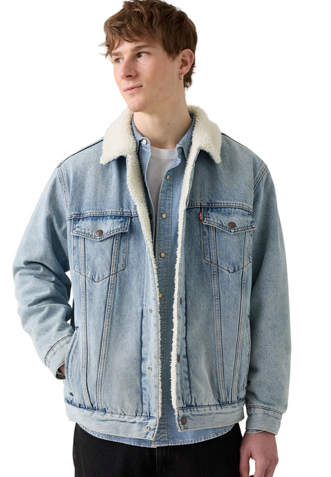 Levi's Men's Original Trucker Jacket Blue Sherpa A57840026