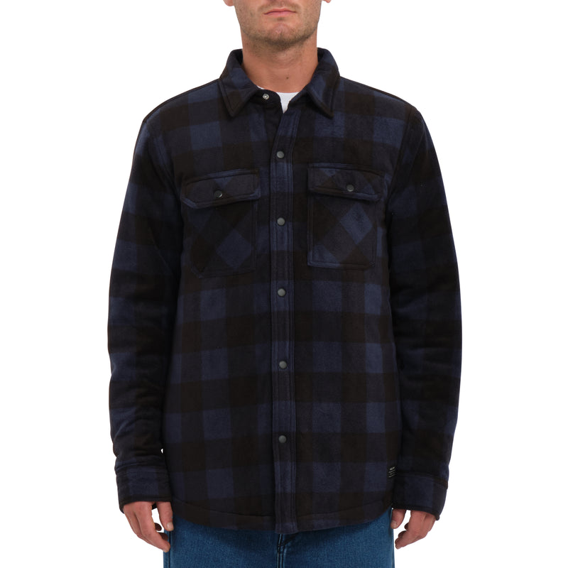 Load image into Gallery viewer, Volcom Bowered Fleece Over-Shirt Navy A5832202-NVY
