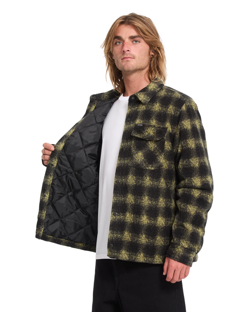 Load image into Gallery viewer, Volcom Men's Bowered II Fleece Shirt Mustard A5832601-MUS
