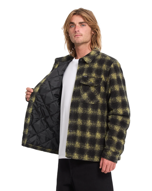 Volcom Men's Bowered II Fleece Shirt Mustard A5832601-MUS