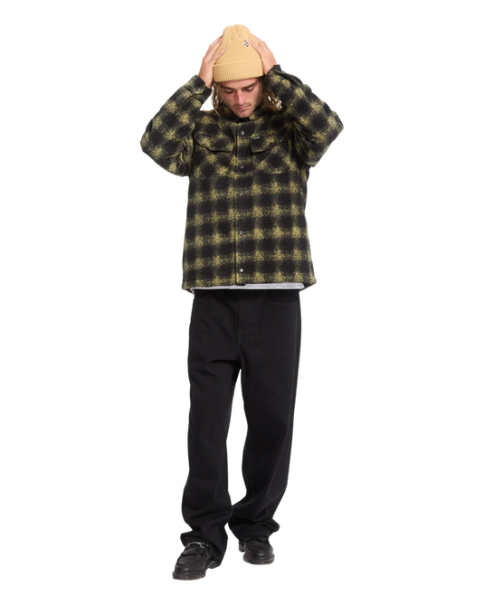 Volcom Men's Bowered II Fleece Shirt Mustard A5832601-MUS