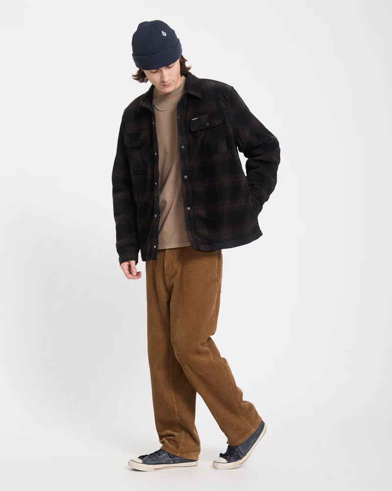 Load image into Gallery viewer, Volcom Men's Bowered II Fleece Shirt Cacao A5832601-CAO

