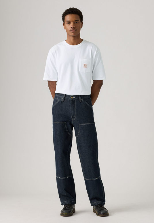 Levi's Mens' 568™ Loose Straight Double-Knee Carpenter Jeans Mornin Classical Dbl Knee A73670013