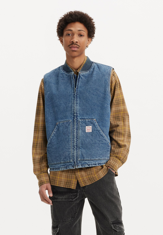 Levi's Mens' Sansome Vest Blue A85800000