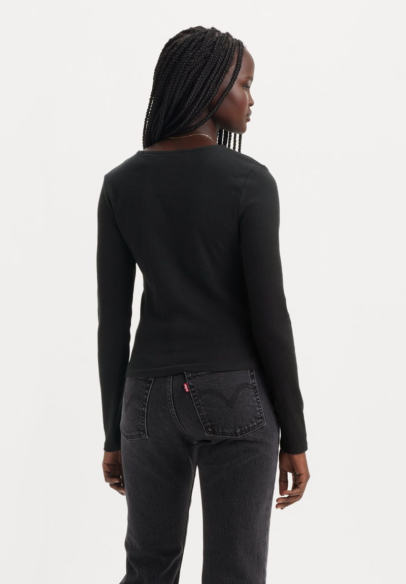 Load image into Gallery viewer, Levi&#39;s Womens&#39; Muse Long-Sleeve T-Shirt Caviar A87830001
