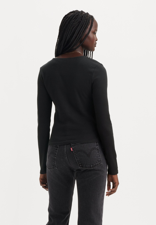 Levi's Womens' Muse Long-Sleeve T-Shirt Caviar A87830001