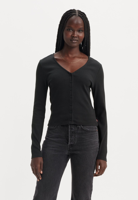Levi's Womens' Muse Long-Sleeve T-Shirt Caviar A87830001
