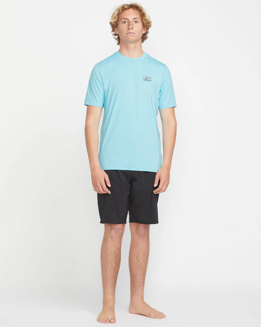 Volcom Men's Modstone Loose Rashguard Resin Blue A9112500_RES