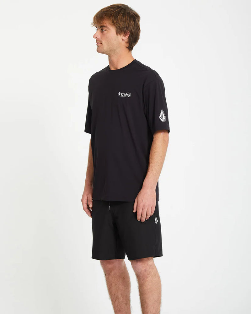 Load image into Gallery viewer, Volcom Men&#39;s Pistol Surf Rashguard Black A9112503_BLK
