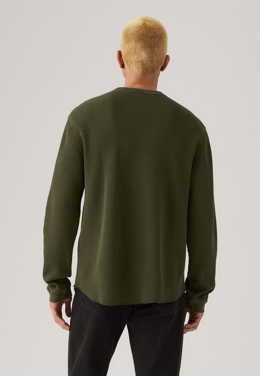 Levi's Men's Long Sleeve Relaxed Thermal T-Shirt Green A92490019