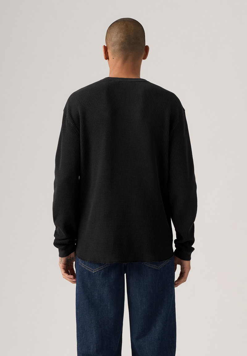 Load image into Gallery viewer, Levi&#39;s Men&#39;s Long Sleeve Relaxed Thermal T-Shirt Black A92490025
