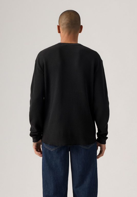 Levi's Men's Long Sleeve Relaxed Thermal T-Shirt Black A92490025
