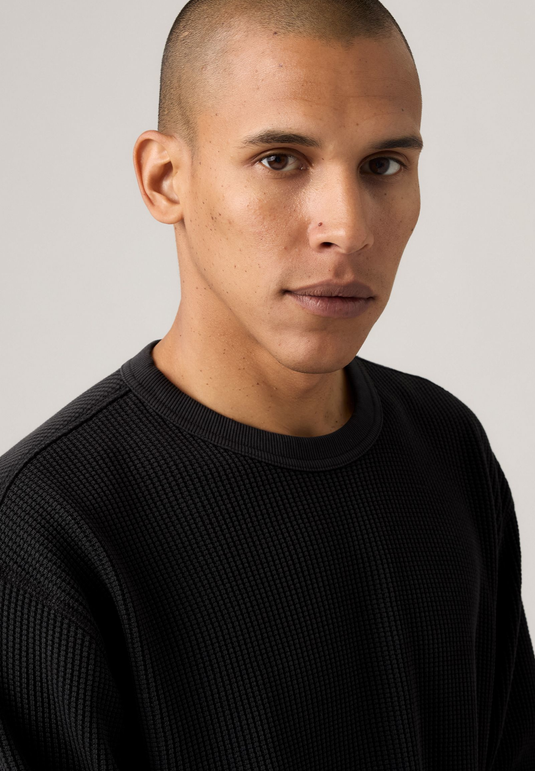Levi's Men's Long Sleeve Relaxed Thermal T-Shirt Black A92490025