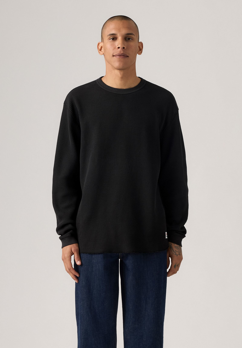 Load image into Gallery viewer, Levi&#39;s Men&#39;s Long Sleeve Relaxed Thermal T-Shirt Black A92490025
