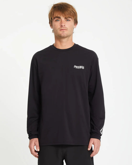 Volcom Men's Pistol Surf Rashguard Black A9312505_BLK