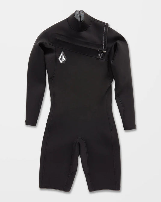 Volcom Men' 2/2MM Long Sleeve Spring Wetsuit Black A9532200_BLK