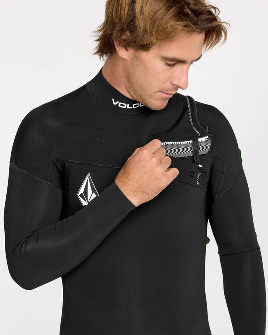 Volcom Men' 2/2MM Long Sleeve Spring Wetsuit Black A9532200_BLK