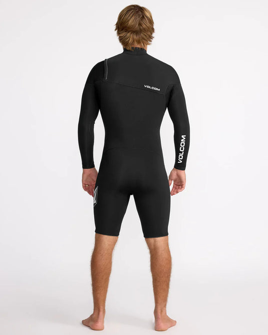 Volcom Men' 2/2MM Long Sleeve Spring Wetsuit Black A9532200_BLK