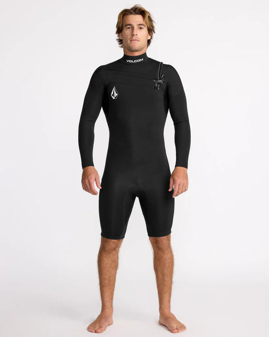 Volcom Men' 2/2MM Long Sleeve Spring Wetsuit Black A9532200_BLK