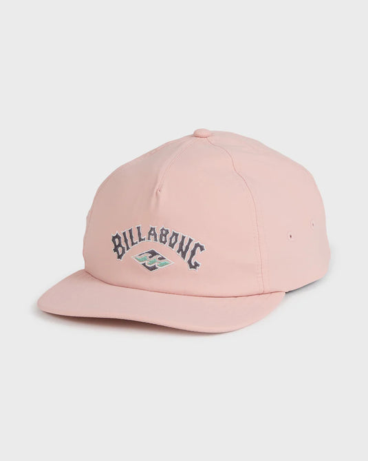 Billabong Men's Arch Team Snapback Hat Dusty Rose ABYHA00461-DRO