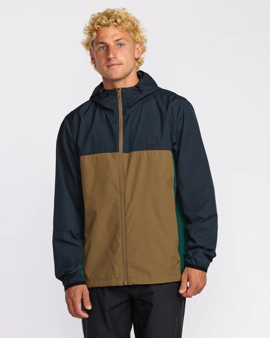 Billabong Men's Transport Windbreaker Jacket Navy ABYJK00216-NVY