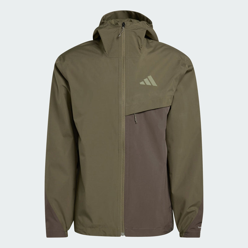 Load image into Gallery viewer, Adidas Terrex Mens's Multi 2 Layer Climaproof Waterproof Jacket Olive Strata/Shadow Olive/Tent Green KA6914
