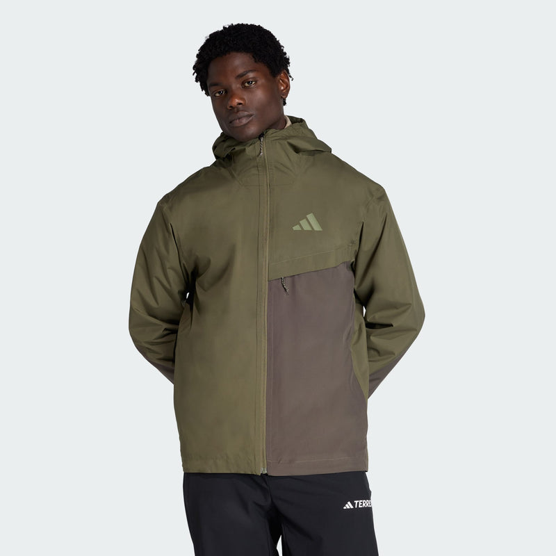 Load image into Gallery viewer, Adidas Terrex Mens's Multi 2 Layer Climaproof Waterproof Jacket Olive Strata/Shadow Olive/Tent Green KA6914
