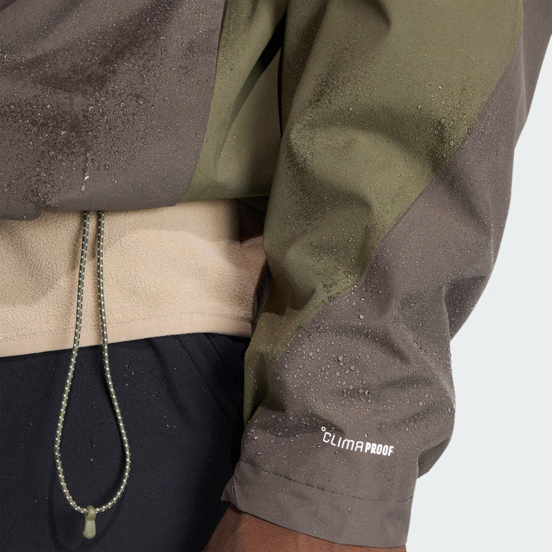 Load image into Gallery viewer, Adidas Terrex Mens's Multi 2 Layer Climaproof Waterproof Jacket Olive Strata/Shadow Olive/Tent Green KA6914
