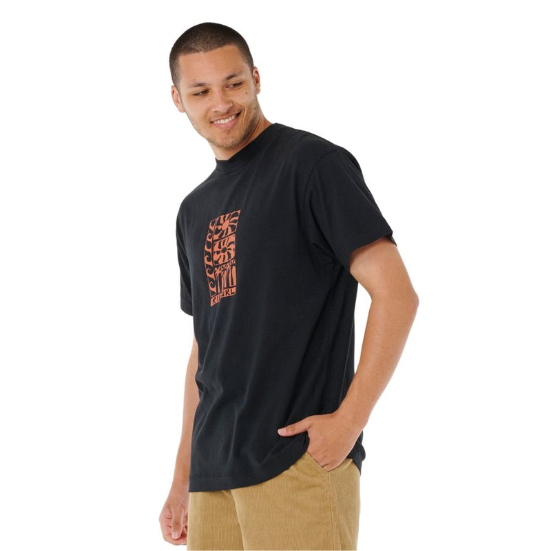 Load image into Gallery viewer, Rip Curl Men's Aots Ty Williams Stacked T-Shirt Black 0U4MTE-0090
