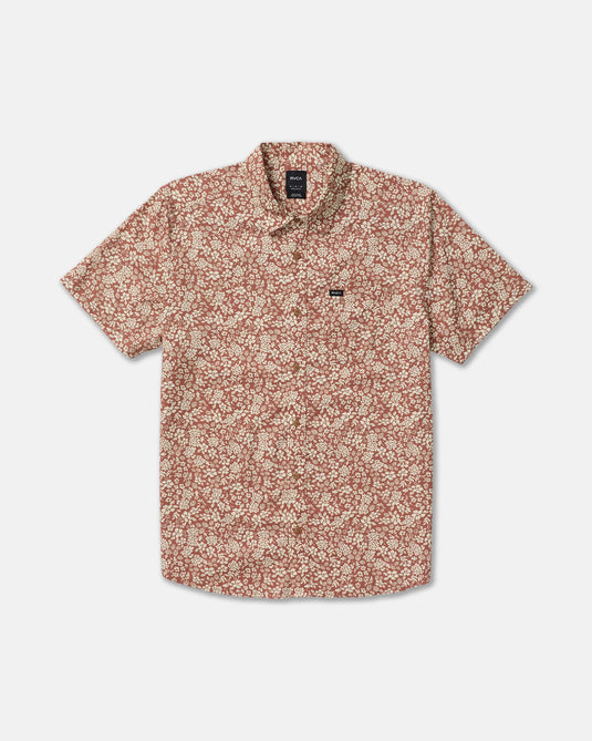 RVCA Men's Botanical Short Sleeve Shirt Rawhide AVYWT00521-RWH