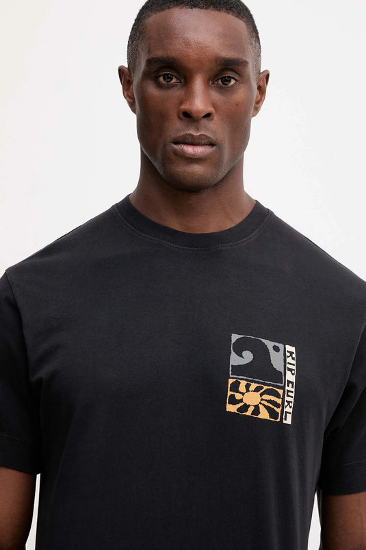 Rip Curl Men's Aots Ty Williams CoastlineT-Shirt Black 0TUMTE-0090