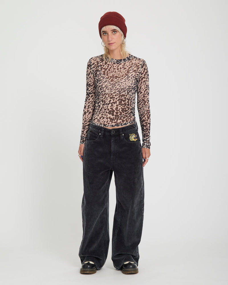 Load image into Gallery viewer, Volcom Women's Tigardi Mesh Top Animal Print B0332601-ANM
