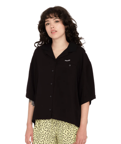 Volcom Women's Servistone Shirt Black B0412408_BLK