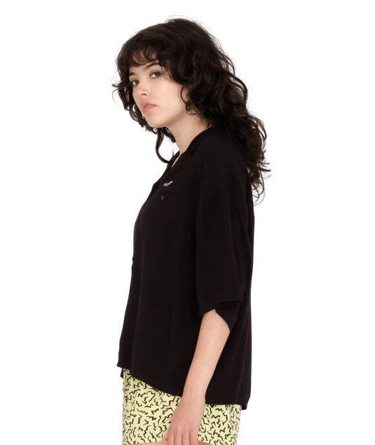 Volcom Women's Servistone Shirt Black B0412408_BLK
