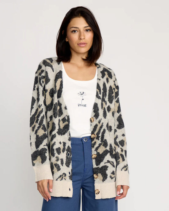 Volcom Womens' Wylding Out Cardigan Animal Print B0732508_ANM
