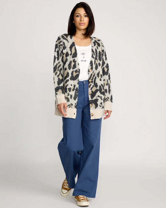 Volcom Womens' Wylding Out Cardigan Animal Print B0732508_ANM