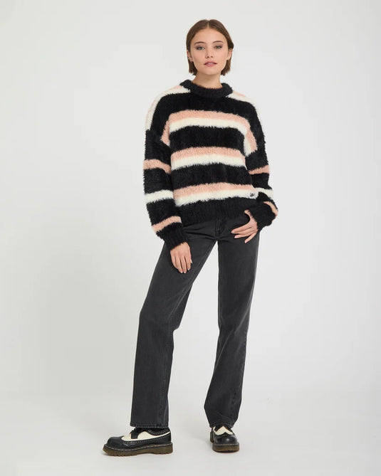 Volcom Women's Hairy Up Sweatshirt Multi B0732602-MLT