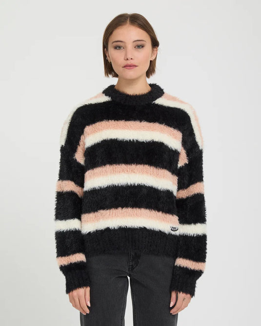 Volcom Women's Hairy Up Sweatshirt Multi B0732602-MLT