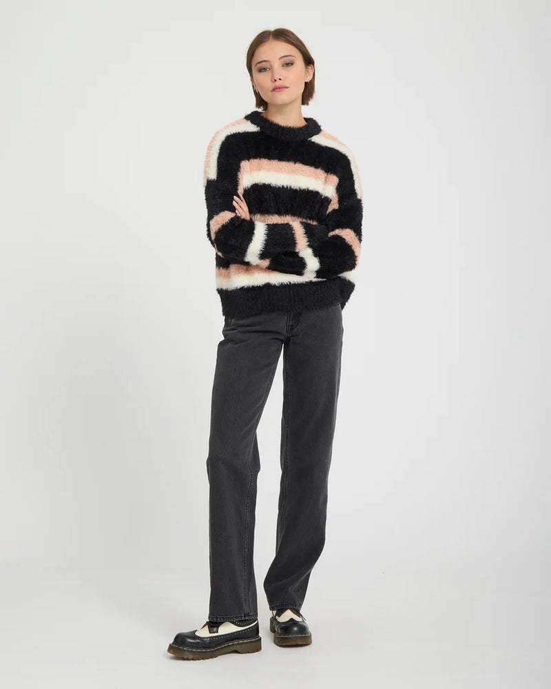 Load image into Gallery viewer, Volcom Women's Hairy Up Sweatshirt Multi B0732602-MLT
