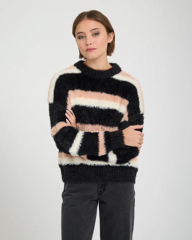 Load image into Gallery viewer, Volcom Women's Hairy Up Sweatshirt Multi B0732602-MLT
