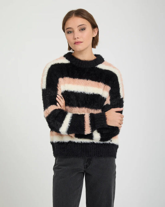 Volcom Women's Hairy Up Sweatshirt Multi B0732602-MLT