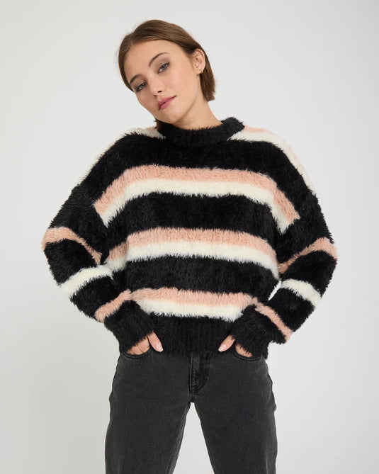 Volcom Women's Hairy Up Sweatshirt Multi B0732602-MLT